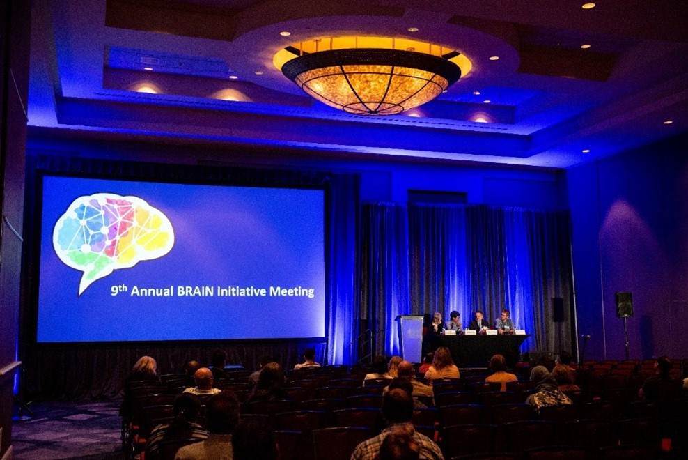 The “Sensing, Controlling, and Integrating Brain Processes with Biological Light” symposium panel during the Q&A portion at the end of the session.